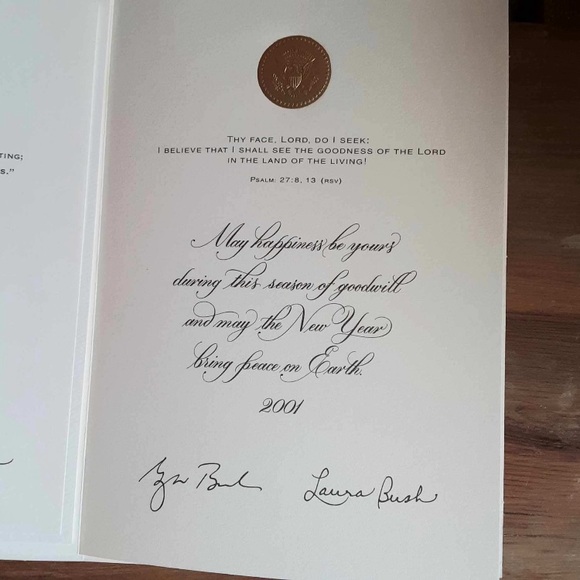 🇺🇸🦅 White House 2001 & 2002 George W Bush Christmas Cards Republican 🏛🇺🇸 - Picture 4 of 5